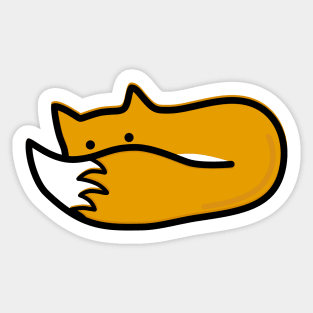 Shy Fox Sticker